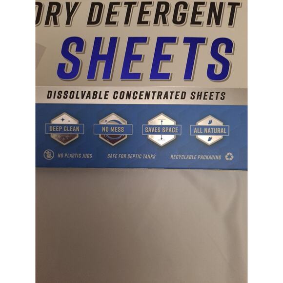Laundry Detergent Sheets Eco Washing 80 Loads Fresh Linen HE Washer Hot/Cold - Picture 4 of 8